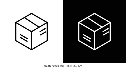 Package icon concept stroke on white background