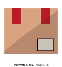 Package icon. Delivery shipping logistic and distribution theme. Isolated design. Vector illustration