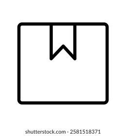 Package icon illustration in line style. Perfect for website mobile app presentation. Suitable for any user interface and user experience