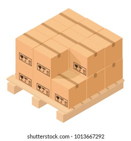 Package icon. Isometric illustration of package vector icon for web