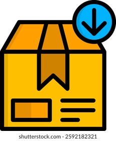 Package Icon Lineal Color Vector Illustration