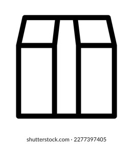 icono de paquete o logotipo símbolo de signo aislado ilustración vectorial - iconos vectoriales de estilo negro de alta calidad
