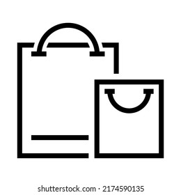 Package icon. Online store line icon isolated on white background. Vector EPS 10