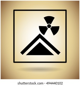 Package Icon Protection Fragile Sign Flat Vector Illustration