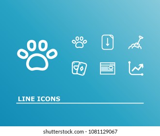 Package icon set and agile development with interface, pet and download. Poker related package icon vector for web UI logo design.