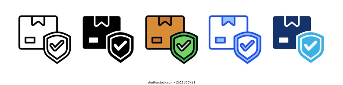 Package Icon Set With Multiple Style Collection