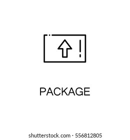 Package icon. Single high quality outline symbol for web design or mobile app. Thin line sign for design logo. Black outline pictogram on white background