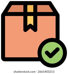 Símbolo de icono de paquete. Ilustración vectorial.