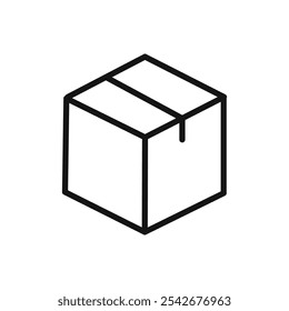 Package icon Thin line art isolated