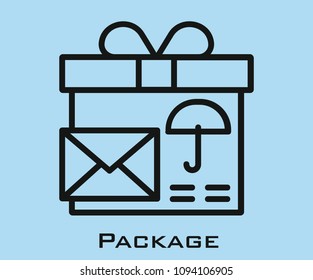 Package icon vector