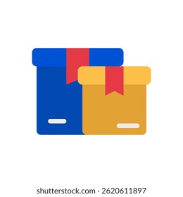 Package Icon Vector for Delivery and Online Order Concept. Shipping box illustration for logistics and courier. Flat Icon