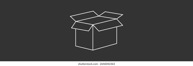 Empacotar design de vetor de ícone em fundo branco.