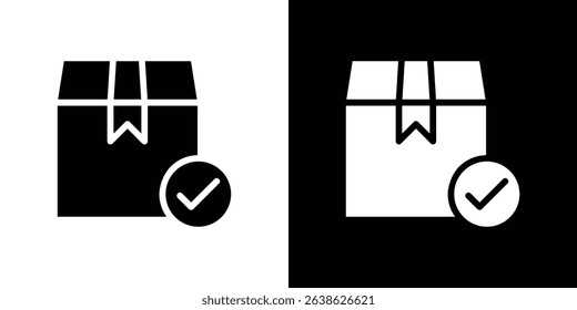 Package icon Vector in flat style. Collection silhouettes