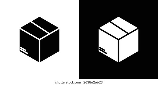 Package icon Vector in flat style. Collection silhouettes