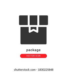 package icon vector illustration. package icon glyph design.