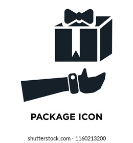 Package icon vector isolated on white background, Package transparent sign
