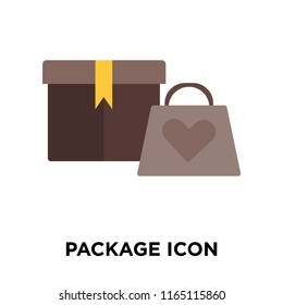 Package icon vector isolated on white background, Package transparent sign , delivery symbols