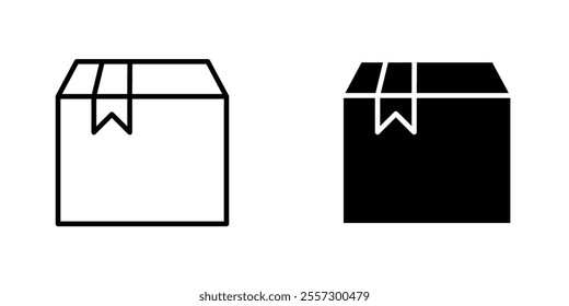 Package Icon vector. liner and flat style icons set.