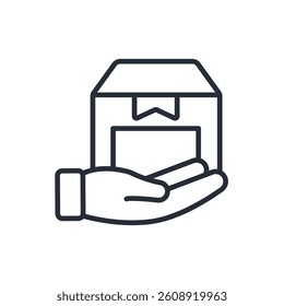package icon. vector.Editable stroke.linear style sign for use web design,logo.Symbol illustration.