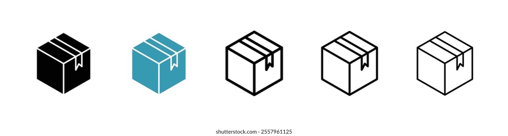 Package icons pack in black and blue.