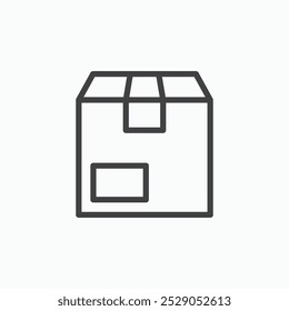 Conjunto de iconos de paquete. Ilustración llena y de línea
