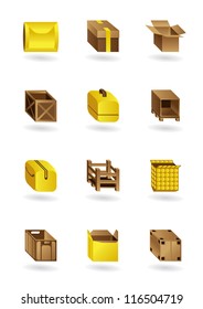 Package icons set - vector illustration