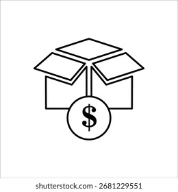 Paketsymbole. einfacher Zeilenvektor