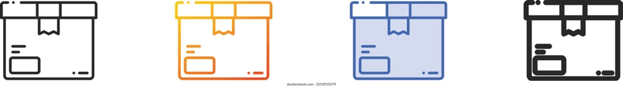 package icon.Thin Linear, Gradient, Blue Stroke and bold Style Design Isolated On White Background