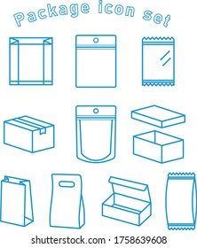 package illustration simple icon set