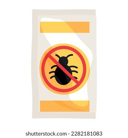 Package of insecticide on white background