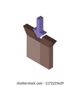 Package isometric left top view 3D icon