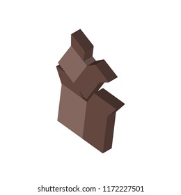 Package isometric left top view 3D icon