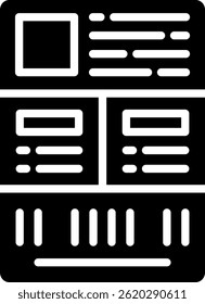 Package Label Icon Glyph Vector Illustration