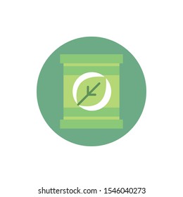 package leaf environment green energy block icon vector illustration