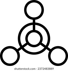 vector de icono de línea de paquete