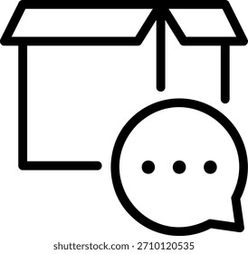 Vector de ilustración de icono de línea de paquete
