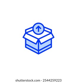 Icono de línea de paquete. signo de estilo lineal para concepto móvil y Diseño web. Icono de Vector de contorno.