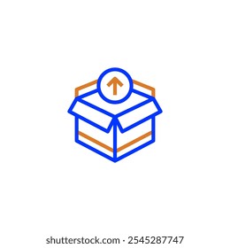 Ícone da linha do pacote. sinal de estilo linear para conceito móvel e web design. Ícone de vetor de contorno.