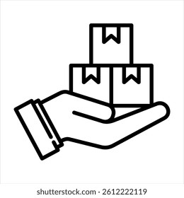 Package Line Icon Vector Illustration