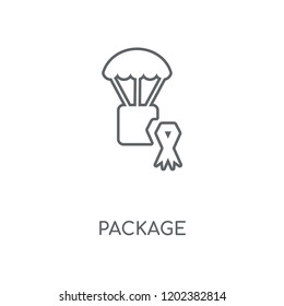 Package linear icon. Package concept stroke symbol design. Thin graphic elements vector illustration, outline pattern on a white background, eps 10.