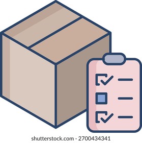 package list linear color icon design