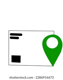 Package Location icon isolated on white background elements. Icon Flat Style Vector illustration.