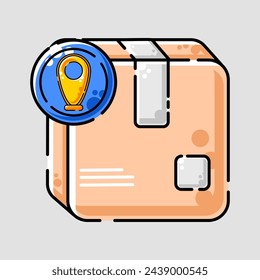 package location logistic icon illustration
