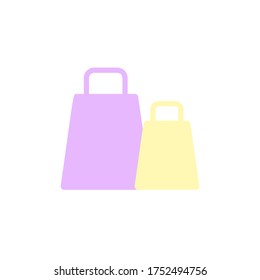Paquete, icono de centro comercial. Elementos vectoriales simples de color de los iconos del centro comercial para ui y ux, sitio web o aplicación móvil