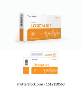 A package of medicine for heart desease on an isolated background