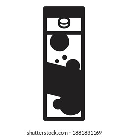 Package Milk Bottle Flat Icon Isolated On White Background