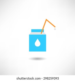 Package with milk icon