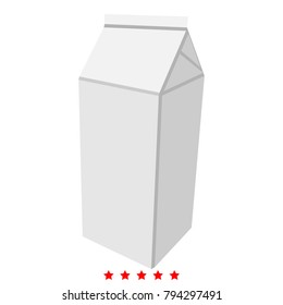 Package for milk icon .