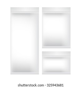 Package mock up set. Vector illustration