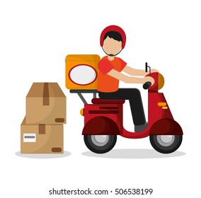 Package and motorcycle of delivery design